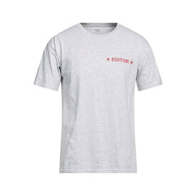 【送料無料】 エディター メンズ Tシャツ トップス T-shirts Light grey