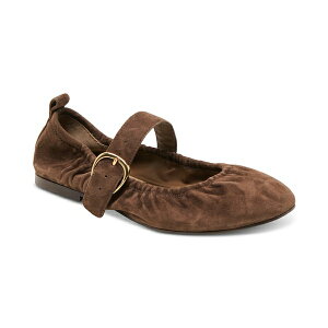 �h���`�F���B�[�^ ���f�B�[�X �T���_�� �V���[�Y Women's Caely Cinched Mary Jane Flats Dark Brown Suede