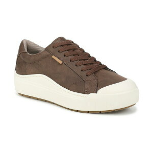 hN^[EV[ fB[X Xj[J[ V[Y Women's Time Off Lace Up Platform Sneakers Dark Brown Faux Leather
