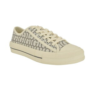 QX fB[X Xj[J[ V[Y Women's Carey Jacquard Logo Low-Top Lace-Up Sneakers Medium Gray Logo