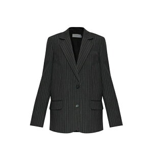 �C�� ���f�B�[�X �W���P�b�g���u���]�� �A�E�^�[ Pinstripe-pattern blazer Grey