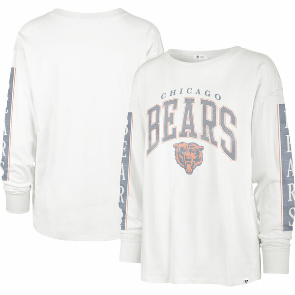 フォーティーセブン レディース Tシャツ トップス Chicago Bears '47 Women's StatementLong Sleeve TShirt White