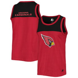 スターター メンズ Tシャツ トップス Arizona Cardinals Starter Team Touchdown Fashion Tank Top Cardinal/Black