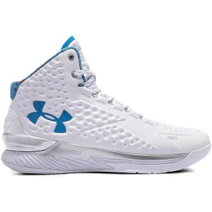 Under Armour A_[A[}[ Y Xj[J[ yUA Curry 1 Splash Party (2021)z TCY US_8.5(26.5cm) White/Metallic Silver-Blue
