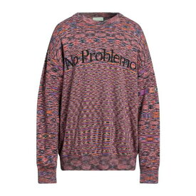 【送料無料】 アリーズ メンズ ニット&セーター アウター Sweaters Purple