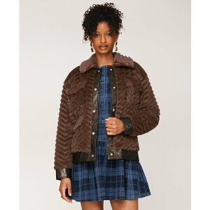 AxbNtB fB[X WPbgu] AE^[ Women's Faux-Fur Bomber Jacket Mink/Java