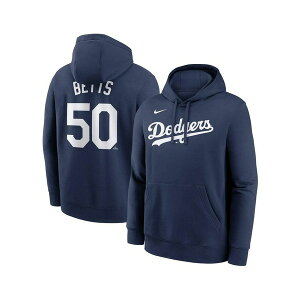 iCL Y p[J[EXEFbgVc AE^[ Men's Mookie Betts Navy Los Angeles Dodgers Player Name Number Club Pullover Hoodie Navy