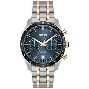 q[S{X Y rv ANZT[ Men's Tourmaster Quartz Multifunction Stainless Steel Ionic Plated Carnation Gold Steel Watch, 41mm Two-tone