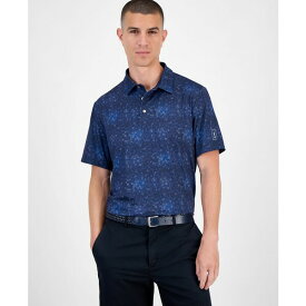 PGAツアー メンズ シャツ トップス Men's Tossed Geometric Polo Shirt Peacoat