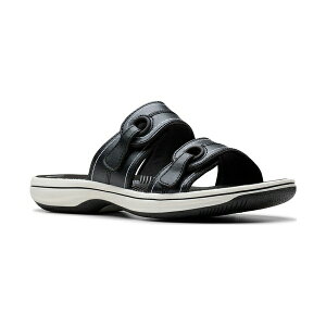 �N���[�N�X ���f�B�[�X �T���_�� �V���[�Y Cloudsteppers Breeze Maye Slip-On Flat Sandals Black