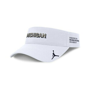 �W���[�_�� �����Y �X�q �A�N�Z�T���[ Men's White Michigan Wolverines 2025 On-Field Gameday Performance Ace Adjustable Visor Hat White