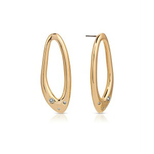 GeBJ fB[X sAXCO ANZT[ Molten 18k Gold Plated Crystal Dotted Oval Earrings Gold