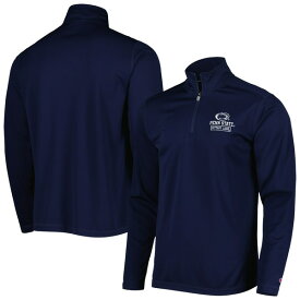 チャンピオン メンズ パーカー・スウェットシャツ アウター Penn State Nittany Lions Champion Textured QuarterZip Jacket Navy
