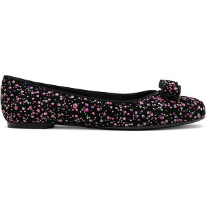 Ferragamo tFK fB[X Xj[J[ yFerragamo Varina Leather Ballerina Shoes Black Multi (Women's)z TCY US_6(23.0cm) Black