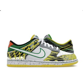Nike ナイキ メンズ スニーカー 【Nike Dunk Low What the Duck Away University of Oregon PE】 サイズ US_10.5(28.5cm) White/Black/Metallic Silver/Apple Green