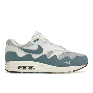Nike �i�C�L �����Y �X�j�[�J�[ �yNike Air Max 1 Patta Waves Noise Aqua (without Bracelet)�z �T�C�Y US_8(26.0cm) Metallic Silver/Noise Aqua-Pure Platinum