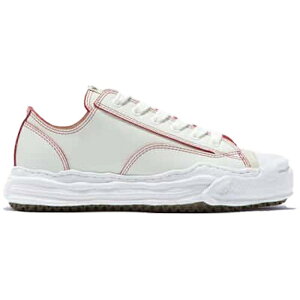Maison Mihara Yasuhiro �~�n�����X�q�� �����Y �X�j�[�J�[ �yMaison Mihara Yasuhiro Hank OG Sole Red Line Leather Low White�z �T�C�Y US_10(28.0cm) White