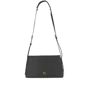 �s���R ���f�B�[�X �V�����_�[�o�b�O �o�b�O One, two, three love birds-motif shoulder bag Black