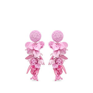 �I�X�J�[ �f �� �����^ ���f�B�[�X �s�A�X���C�������O �A�N�Z�T���[ Floral beaded drop earrings Pink