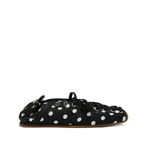 �K�j�[ ���f�B�[�X �T���_�� �V���[�Y Polka-dot lace-up ballet flats Black