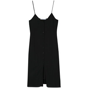 �J���o���N���C�� ���f�B�[�X �����s�[�X �g�b�v�X Logo-print buttoned midi dress Black