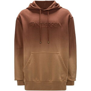 J.W.�A���_�[�\�� �����Y �p�[�J�[�E�X�E�F�b�g�V���c �A�E�^�[ Logo-embroidered gradient-effect hoodie Brown
