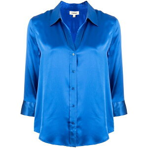 ���W�����X ���f�B�[�X �V���c �g�b�v�X Dani three-quarter length sleeve blouse Blue