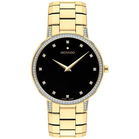 モバド メンズ 腕時計 アクセサリー Faceto Men's Swiss Diamond (3/8 ct. t.w.) Gold-Tone PVD Bracelet Watch 39mm Gold