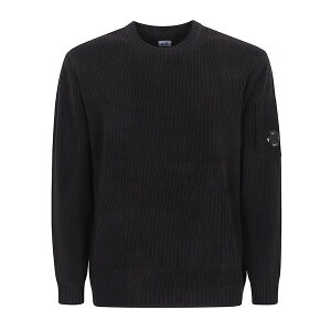 V[s[Jpj[ Y jbg&Z[^[ AE^[ Knitwear Crew Neck In Chenille Cotton Black