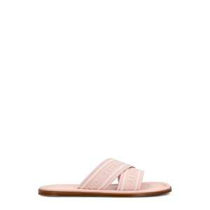tFK fB[X T_ V[Y Logo Embossed Slip-on Sandals -