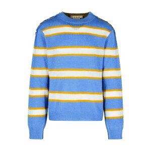 }j Y jbg&Z[^[ AE^[ Light Blue Mohair Blend Sweater BLUE/YELLOW