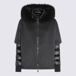 ���[���[ ���f�B�[�X �W���P�b�g���u���]�� �A�E�^�[ Dark Grey Wool Down Jacket Grey