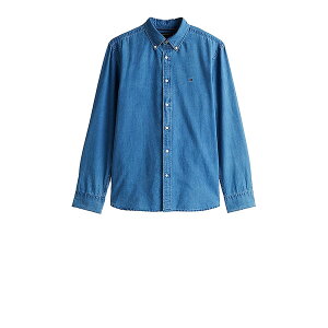 g~[ qtBK[ Y Vc gbvX Tommy Hilfiger Shirts LIGHT BLUE CHAMBRAY