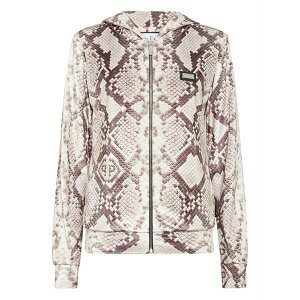 �t�B���b�v�v���C�� ���f�B�[�X �p�[�J�[�E�X�E�F�b�g�V���c �A�E�^�[ Python-print zip-up hoodie Neutrals