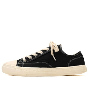 Maison MIHARA YASUHIRO �~�n�����X�q�� �����Y �X�j�[�J�[ �yMaison MIHARA YASUHIRO PAST Sole 6 - Hole Canvas Low-top Sneaker 'Black' S09FW205-BLK�z �T�C�Y US_5(23.0cm)