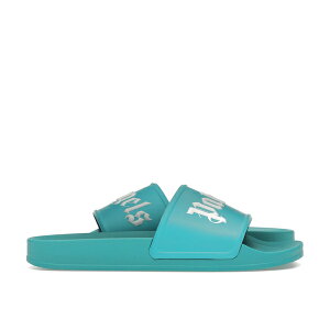 Palm Angels �p�[���E�G���W�F���X �����Y �X�j�[�J�[ �yPalm Angels Logo Pool Slides Light Blue�z �T�C�Y US_12(30.0cm) Light Blue