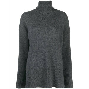 �p���b�V�� ���f�B�[�X �j�b�g&�Z�[�^�[ �A�E�^�[ M䩘Rlange-effect roll-neck jumper Grey