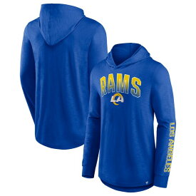 ファナティクス メンズ Tシャツ トップス Los Angeles Rams Fanatics Branded Front Runner Long Sleeve Hooded TShirt Royal