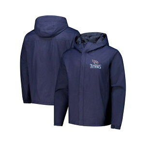 _ubN Y WPbgu] AE^[ Men's Navy Tennessee Titans Tropic Waterproof Packable Full-Zip Hoodie Jacket Navy
