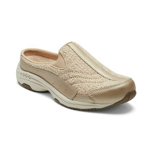 C[W[Xsbg fB[X T_ V[Y Women's Traveltime Slip-On Mule Walking Sneakers Gold Leather/natural Sequin Boucle