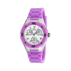CrN^ fB[X rv ANZT[ Women's 18790 Angel Quartz Chronograph White Dial Watch Purple