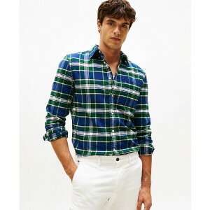 g~[ qtBK[ Y Vc gbvX Men's Flannel Tartan Check Shirt Ornamental Green/Check