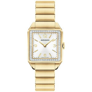 oh fB[X rv ANZT[ Women's 1917 Lab Grown Diamond Swiss Quartz Gold Stainless Steel Watch, 25 x 34.1mm Gold-tone
