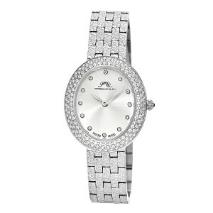 |Tu[ fB[X rv ANZT[ Women's Angelica Watch with Sunray Dial, Topaz Gemstones and Stainless Steel Bracelet 1344AANS Silver tone
