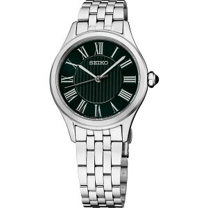 �Z�C�R�[ ���f�B�[�X �r���v �A�N�Z�T���[ Essentials Women's Quartz Green Dial Stainless Steel Watch, 29.6mm Green
