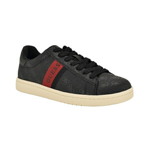 QX Y Xj[J[ V[Y Men's Lawrenzz Branded Lace-Up Casual Sneakers Black/Red Logo Multi