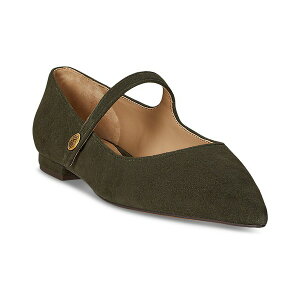 �����t���[���� ���f�B�[�X �I�b�N�X�t�H�[�h �V���[�Y Women's Londyn Mary Jane Flats Dark Olive Suede