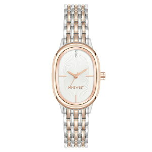 ANC fB[X rv ANZT[ Women's Quartz Delicate Oval Silver-Tone and Rose Gold-Tone Metal Alloy Watch, 23mm Silver-Tone, Rose Gold-Tone