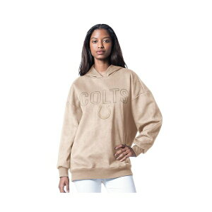 J[oNX fB[X p[J[EXEFbgVc AE^[ Women's Cream Indianapolis Colts Best Hitter Oversized Tunic Pullover Hoodie Cream