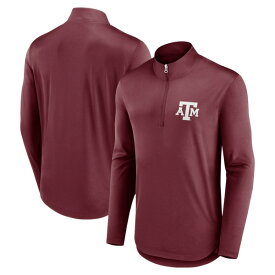 【送料無料】 ファナティクス メンズ パーカー・スウェットシャツ アウター Texas A&M Aggies Fanatics Branded Quarterback Mock Neck QuarterZip Top Maroon